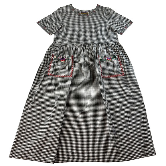 Bryn Connelly Dresses & Skirts - Vintage Bryn Connelly Gingham Embroidered Cotton Midi Dress M Cottagecore Boho